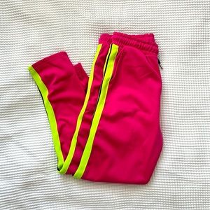 Neon Pink and Yellow boohoo MAN joggers size L